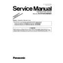 Panasonic KV-S7065C Service Manual / Supplement
