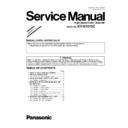Panasonic KV-S7075C Service Manual / Supplement