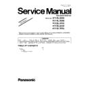 Panasonic KV-SL3066, KV-SL3056, KV-SL3055, KV-SL3036, KV-SL3035 (serv.man3) Service Manual / Supplement