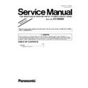 Panasonic KV-SS020 Service Manual / Supplement