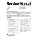 Panasonic KV-SS905C, KV-SS905CCN Service Manual / Supplement