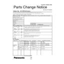 Panasonic KX-BP800 Service Manual / Parts change notice