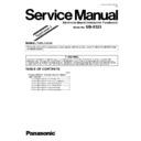 Panasonic UB-8325 (serv.man2) Service Manual / Supplement