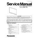 Panasonic UB-T760 Service Manual