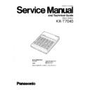 Panasonic KX-T7040 (serv.man2) Service Manual