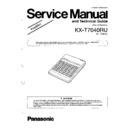 Panasonic KX-T7040RU Simplified Service Manual