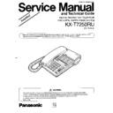 Panasonic KX-T7250RU Simplified Service Manual