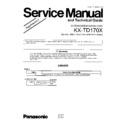 Panasonic KX-TD170X (serv.man3) Service Manual / Supplement