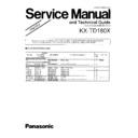 Panasonic KX-TD180X (serv.man2) Simplified Service Manual