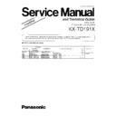 Panasonic KX-TD191X (serv.man2) Simplified Service Manual