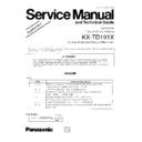 kx-td191x service manual / supplement