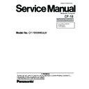Panasonic CF-18KHH65LH Service Manual