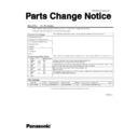Panasonic CF-19 Service Manual / Parts change notice
