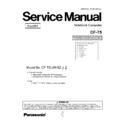 Panasonic CF-T5LWHSZ Simplified Service Manual