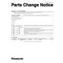 Panasonic CF-VZSU1428W Service Manual / Parts change notice