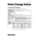 Panasonic TH-37PA50E, TH-37PE50B Service Manual / Parts change notice