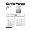 Panasonic TH-37PV70FA, TH-37PV70PA, TH-37PX70BA, TH-37PX70EA, TH-42PV70FA, TH-42PV70PA, TH-42PX70BA, TH-42PX70EA Simplified Service Manual