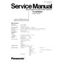 Panasonic TH-42PD50U Service Manual