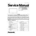 Panasonic TH-42PF20E, TH-42PF20ER Service Manual