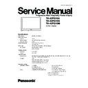 Panasonic TH-42PG10A, TH-42PG10G, TH-42PG10M Service Manual