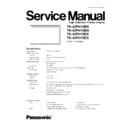 Panasonic TH-42PH10BK, TH-42PH10BS, TH-42PH10EK, TH-42PH10ES Service Manual