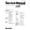 Panasonic TH-42PHD5, TH-42PHW5 Service Manual