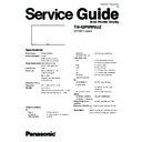 Panasonic TH-42PHW5UZ Service Manual