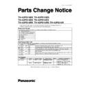 th-42ps10bk, th-42ps10bs, th-42ps10ek, th-42ps10es, th-42ps10rk, th-42ps10rs, th-42pg10r service manual / parts change notice