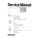 Panasonic TH-42PV500E, TH-42PV500B, TH-37PV500E, TH-37PV500B Service Manual