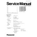 th-42pv700f, th-42pv700p, th-42pv700b, th-42pv700e service manual