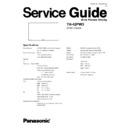 Panasonic TH-42PW3 Service Manual / Other