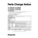 Panasonic TH-42PZ800B, TH-50PZ800B, TH-42PZ800E, TH-50PZ800E, TH-42PY800P, TH-50PY800P, TH-R50PY800 Service Manual / Parts change notice