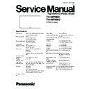 Panasonic TH-50PHD3, TH-50PHW3 Service Manual