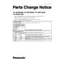 Panasonic TH-58PZ800B, TH-58PZ800E, TH-58PY800P, TH-R58PY800 Service Manual / Parts change notice