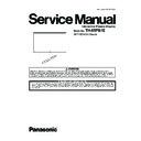 Panasonic TH-65PB1E Service Manual