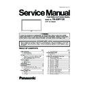 Panasonic TH-85PF12E Service Manual