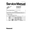 Panasonic TH-R37PV70, TH-R42PV70 Simplified Service Manual