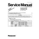 Panasonic TH-R37PV70A, TH-R42PV70A Simplified Service Manual