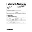 Panasonic TH-R37PV8A Simplified Service Manual