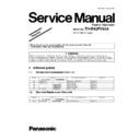 Panasonic TH-R42PV80A Simplified Service Manual