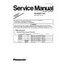 Panasonic TH-R42PY70A Simplified Service Manual