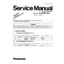 Panasonic TH-R42PY80A Simplified Service Manual