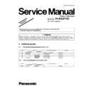 Panasonic TH-R42PY85 Simplified Service Manual