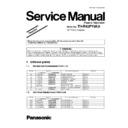 Panasonic TH-R42PY8KA Simplified Service Manual