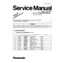 Panasonic TH-R42PY8KSA Simplified Service Manual