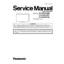 Panasonic TX-P50ST60B, TX-P50ST60Y, TX-PR50ST60 (serv.man2) Service Manual