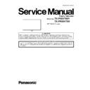 Panasonic TX-P50VT60Y, TX-PR50VT60 Service Manual