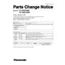 Panasonic TX-P60ZT60E, TX-P60ZT65B Service Manual / Parts change notice
