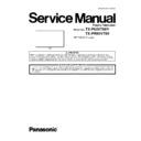 Panasonic TX-P65VT60Y, TX-PR65VT60 Service Manual
