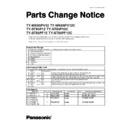 Panasonic TY-WK85PV12, TY-WK85PV12C, TY-ST85P12, TY-ST85P12C, TY-ST85PF12, TY-ST85PF12C Service Manual / Parts change notice